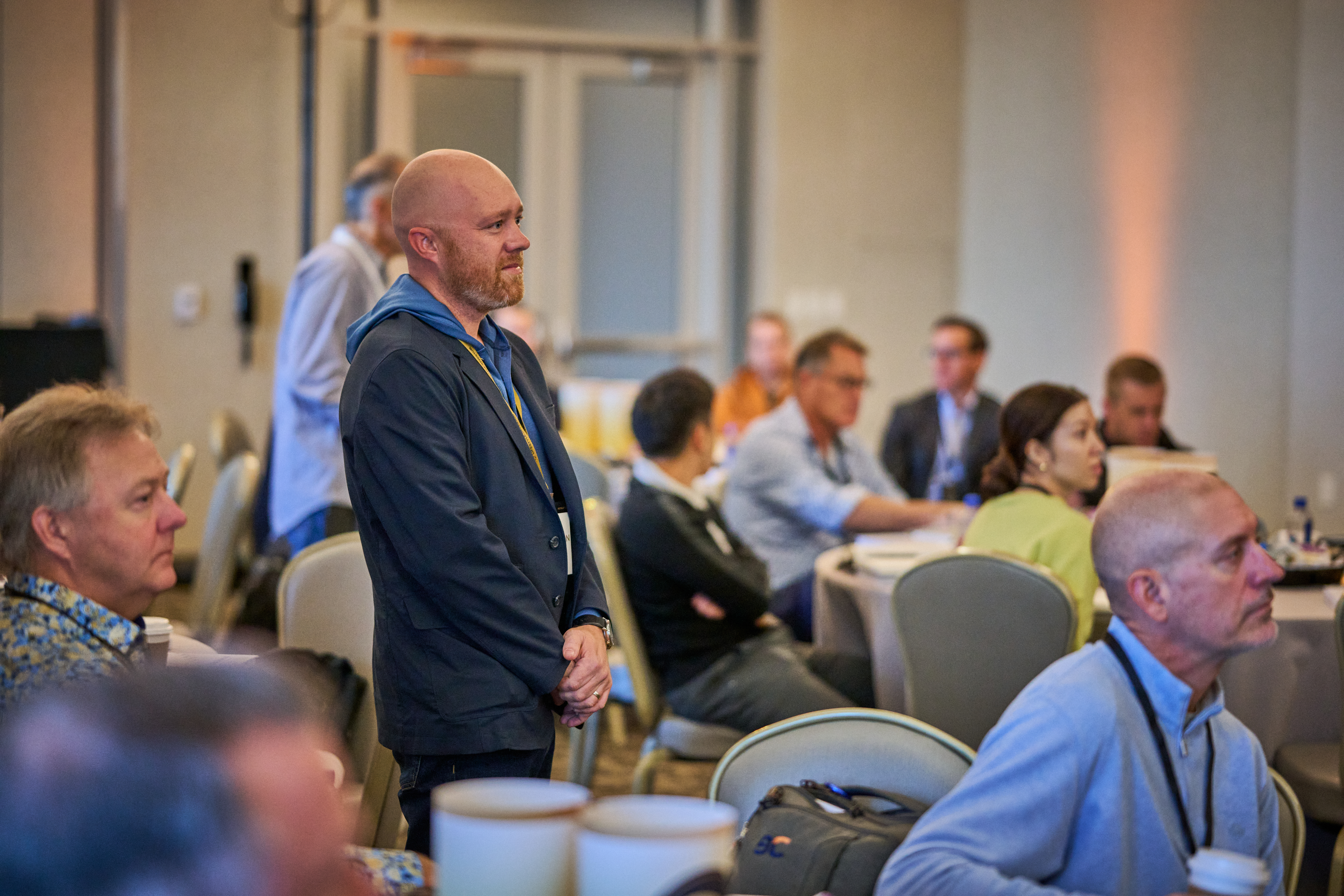 A member standing to speak during a session